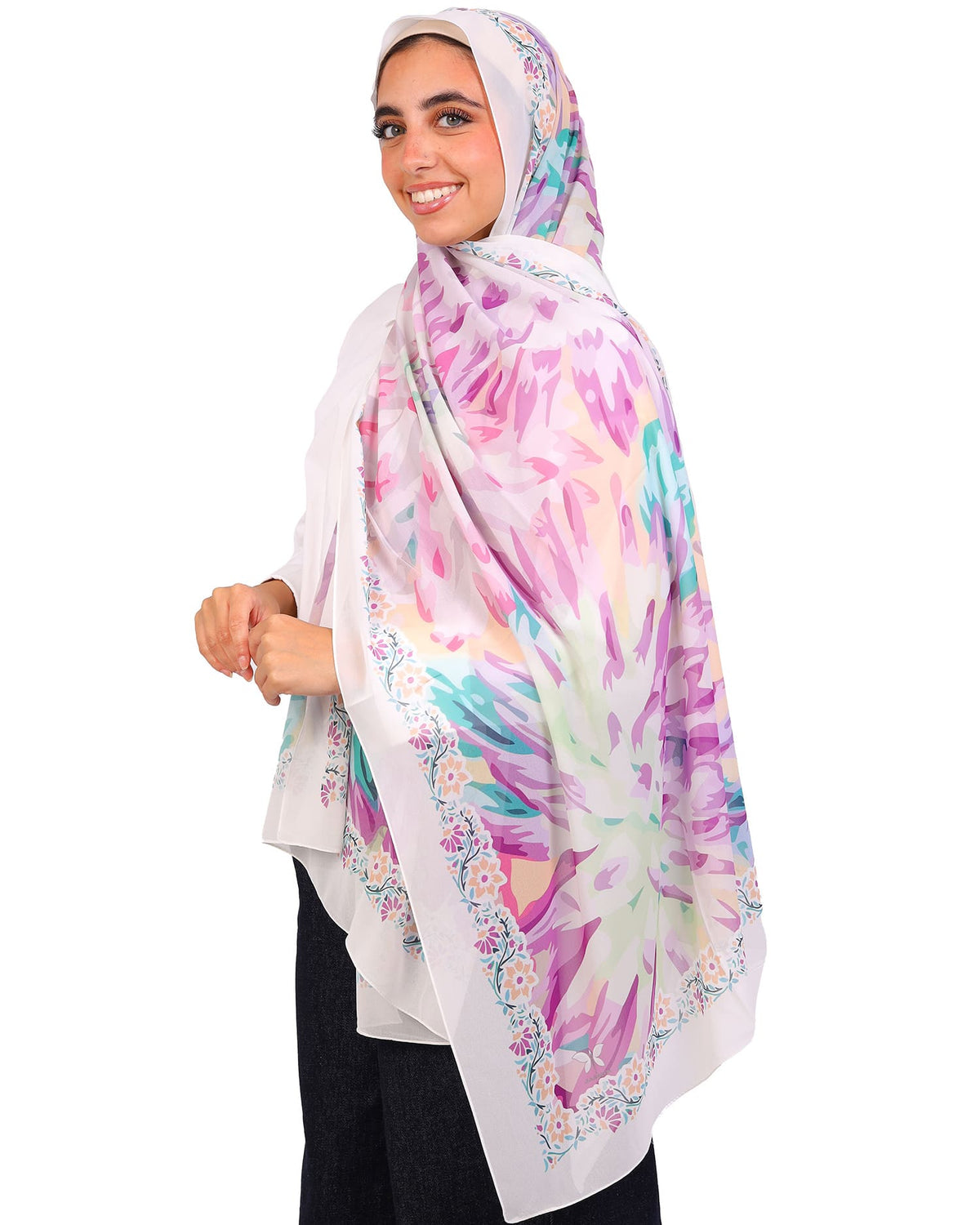 Nerinae | Printed Chiffon Scarf