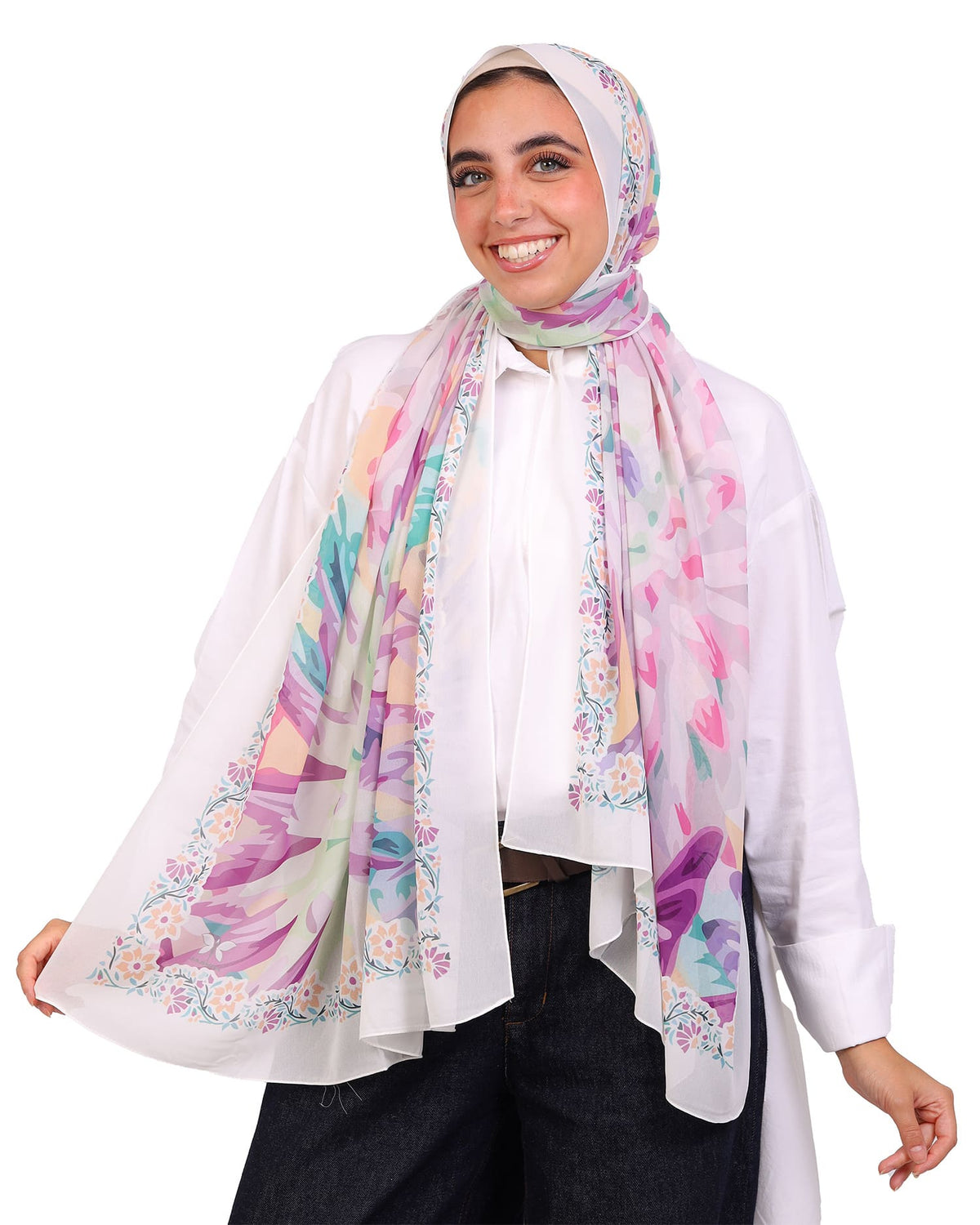 Nerinae | Printed Chiffon Scarf