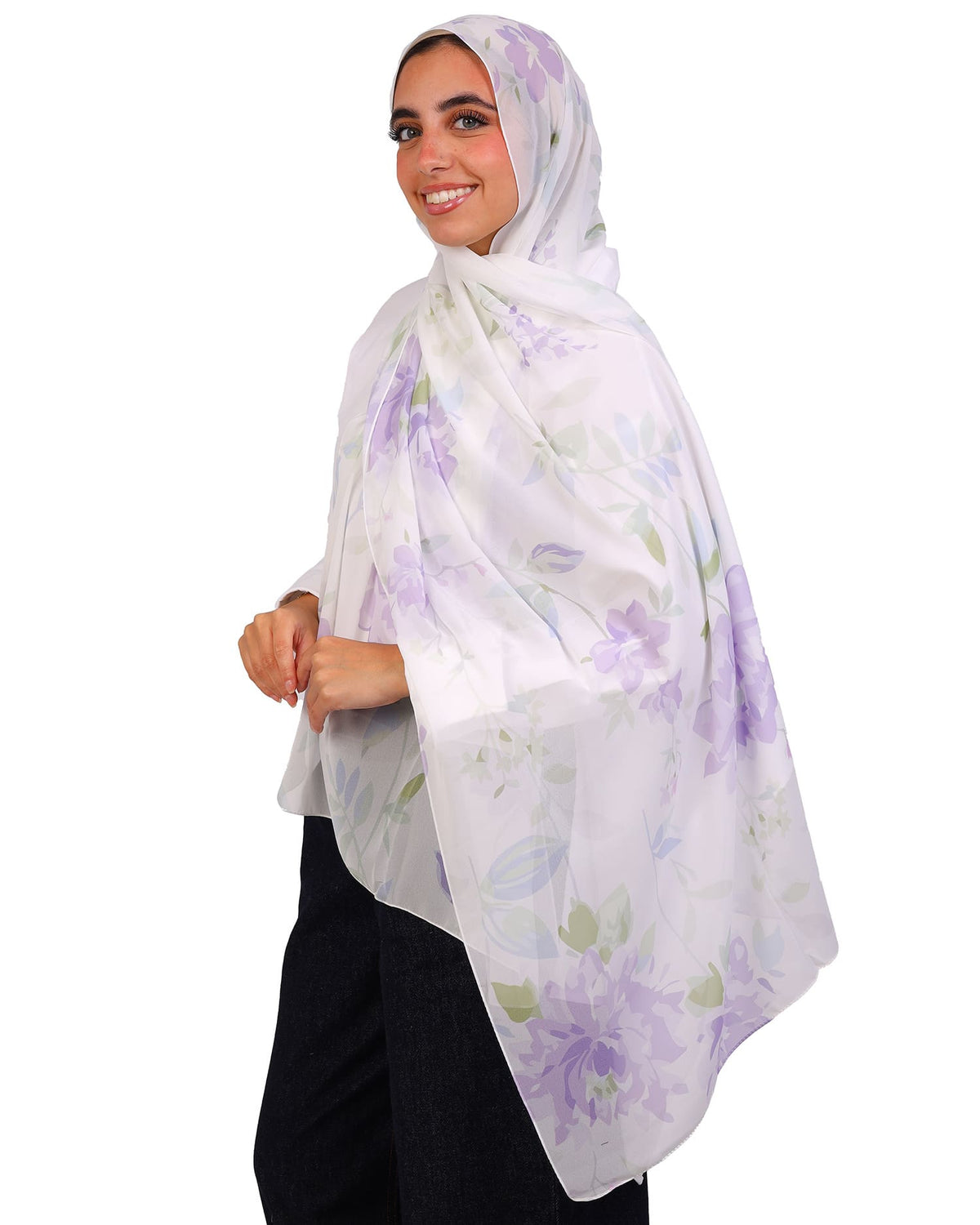 Sylmira | Printed Chiffon Scarf