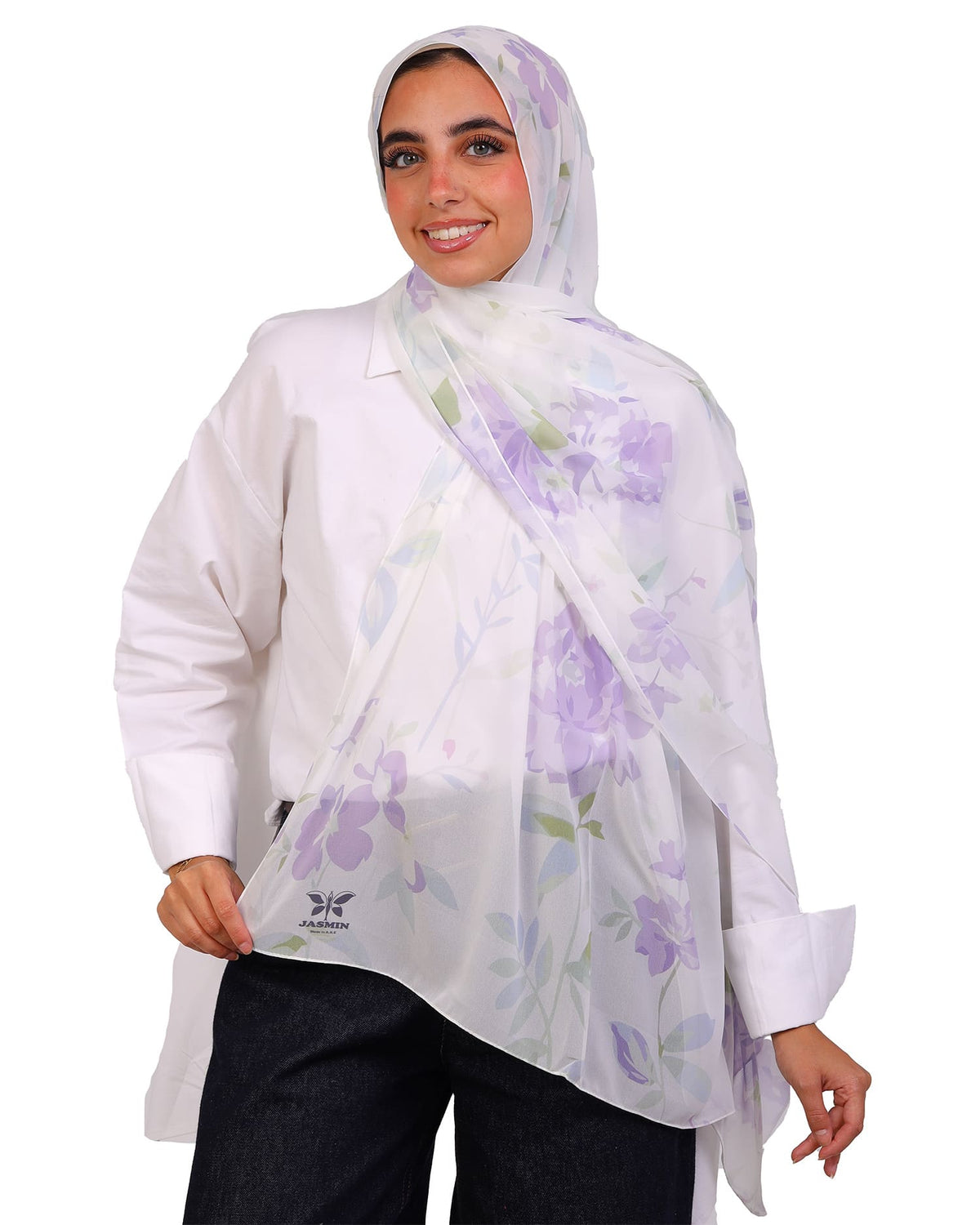 Sylmira | Printed Chiffon Scarf