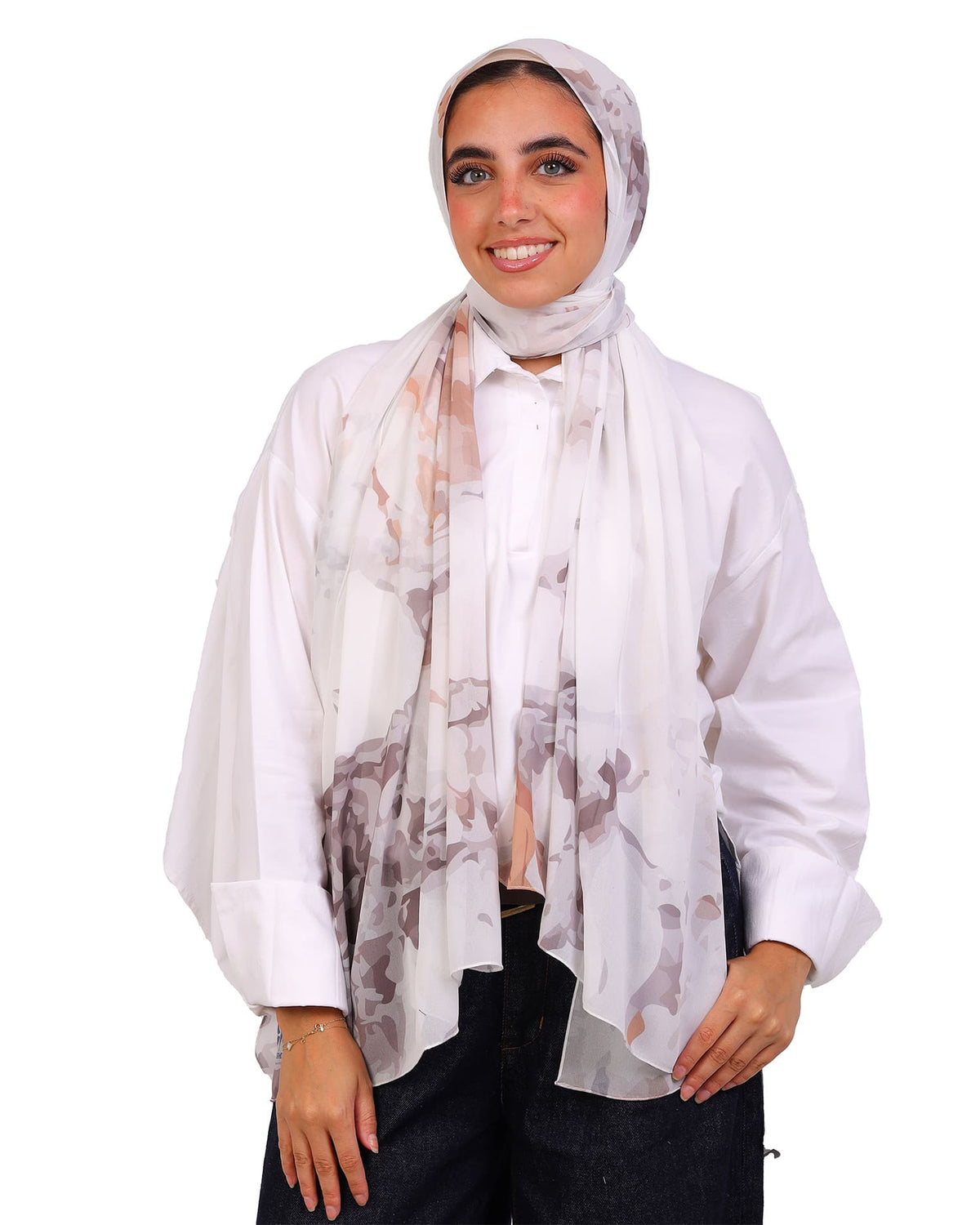 Almarie | Printed Chiffon Scarf
