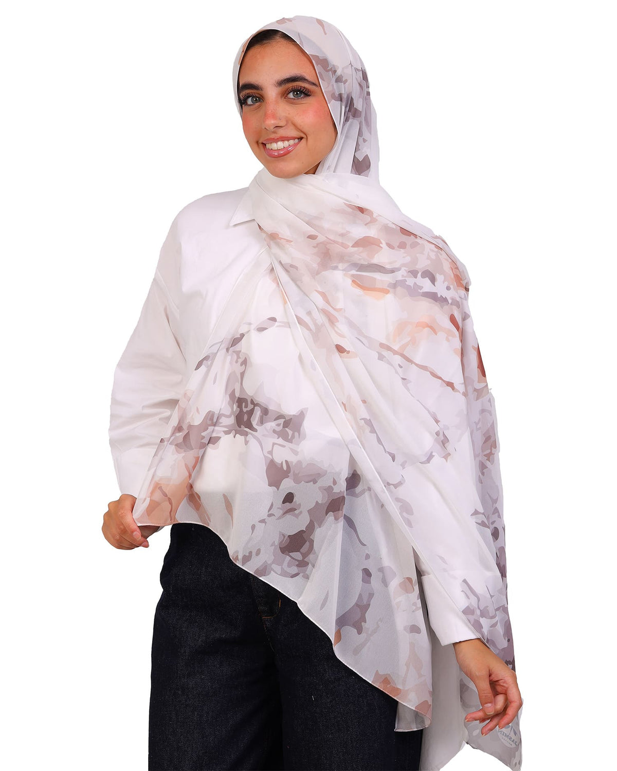 Almarie | Printed Chiffon Scarf