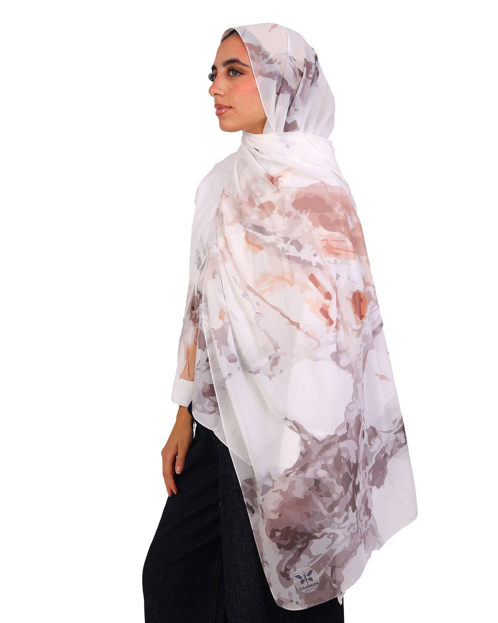 Almarie | Printed Chiffon Scarf