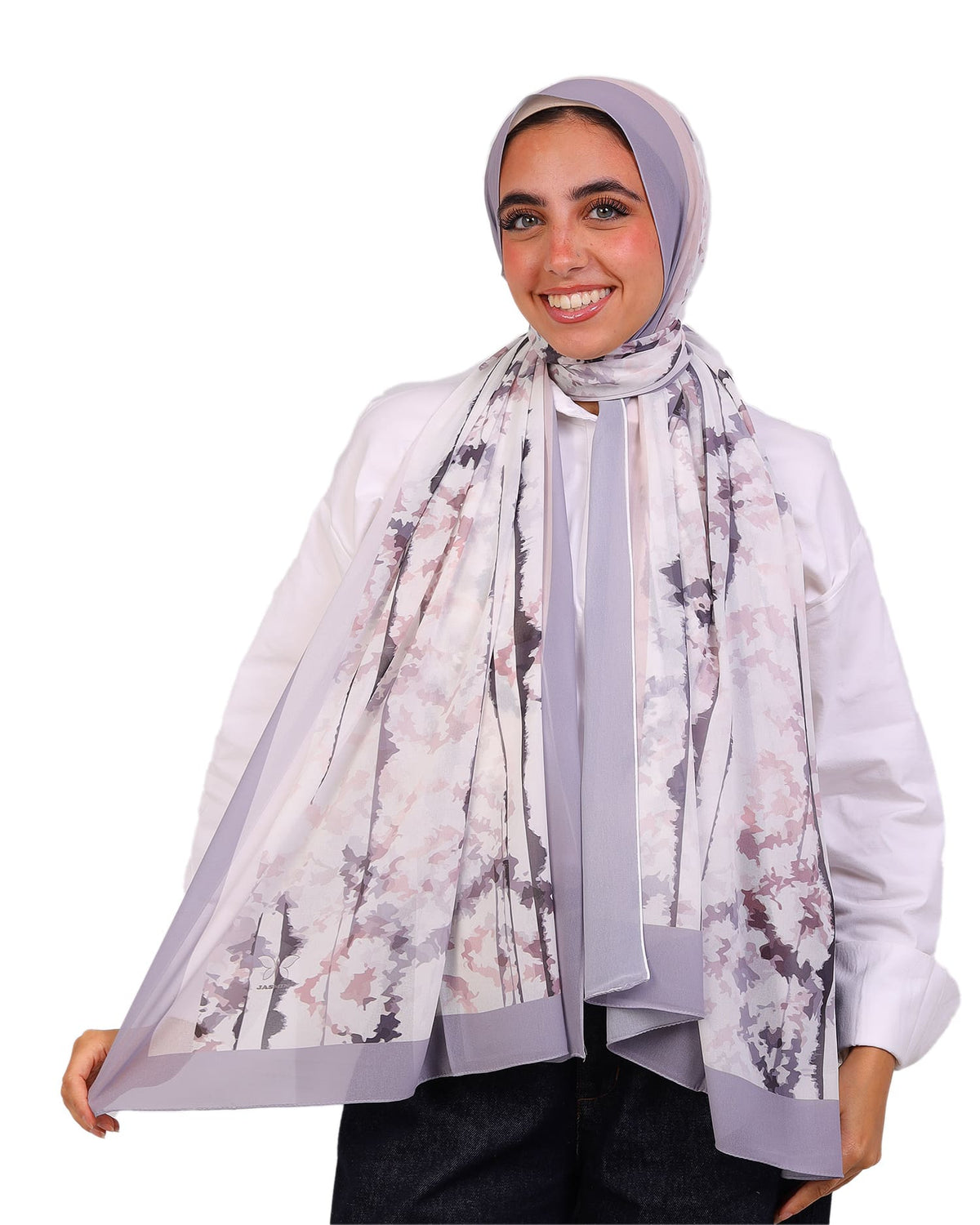 Evarielle | Printed Chiffon Scarf