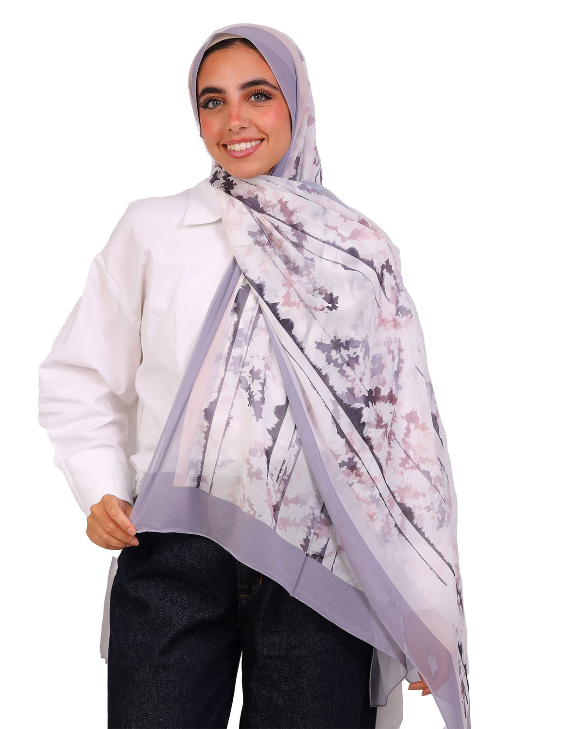 Evarielle | Printed Chiffon Scarf