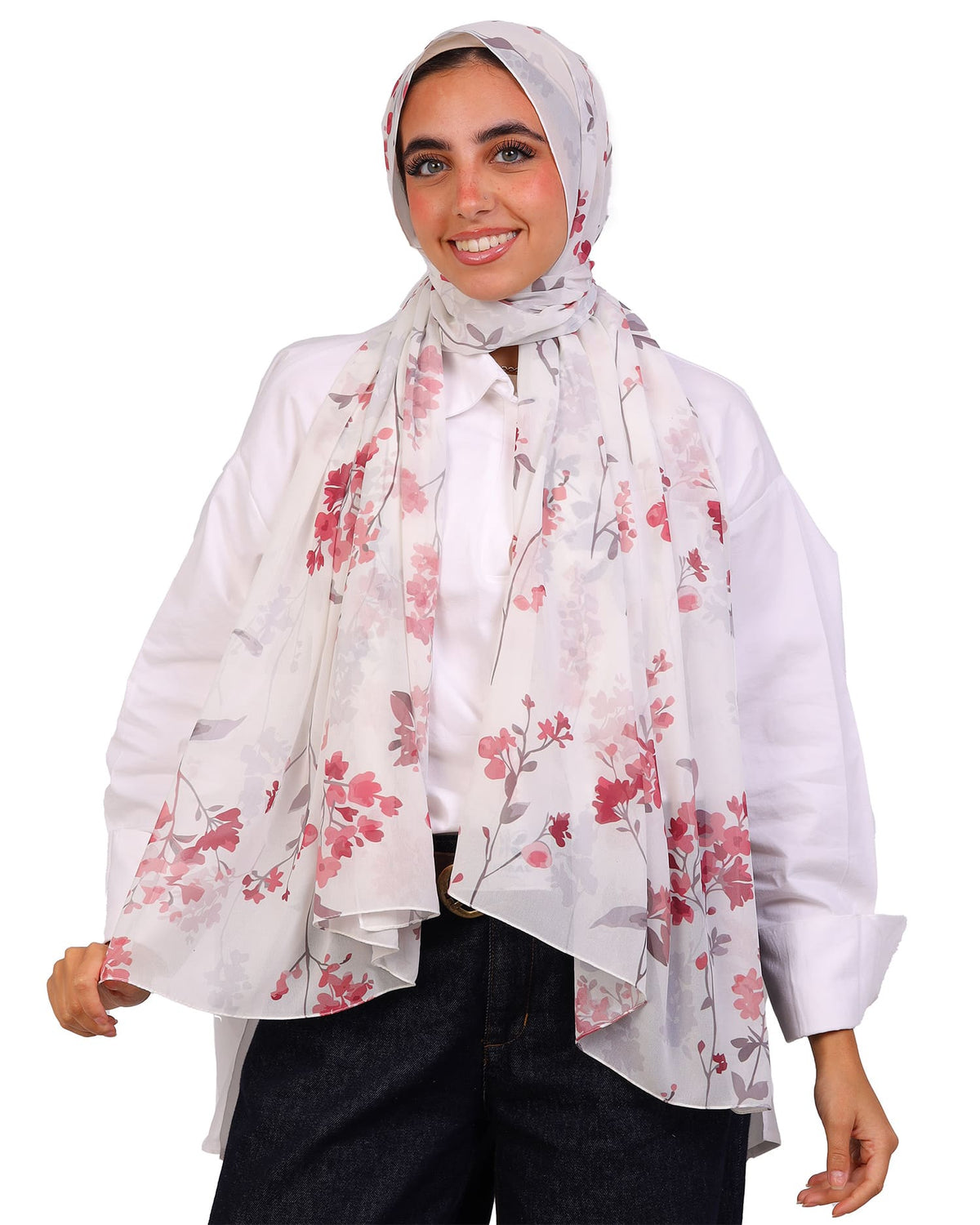Calistae | Printed Chiffon Scarf