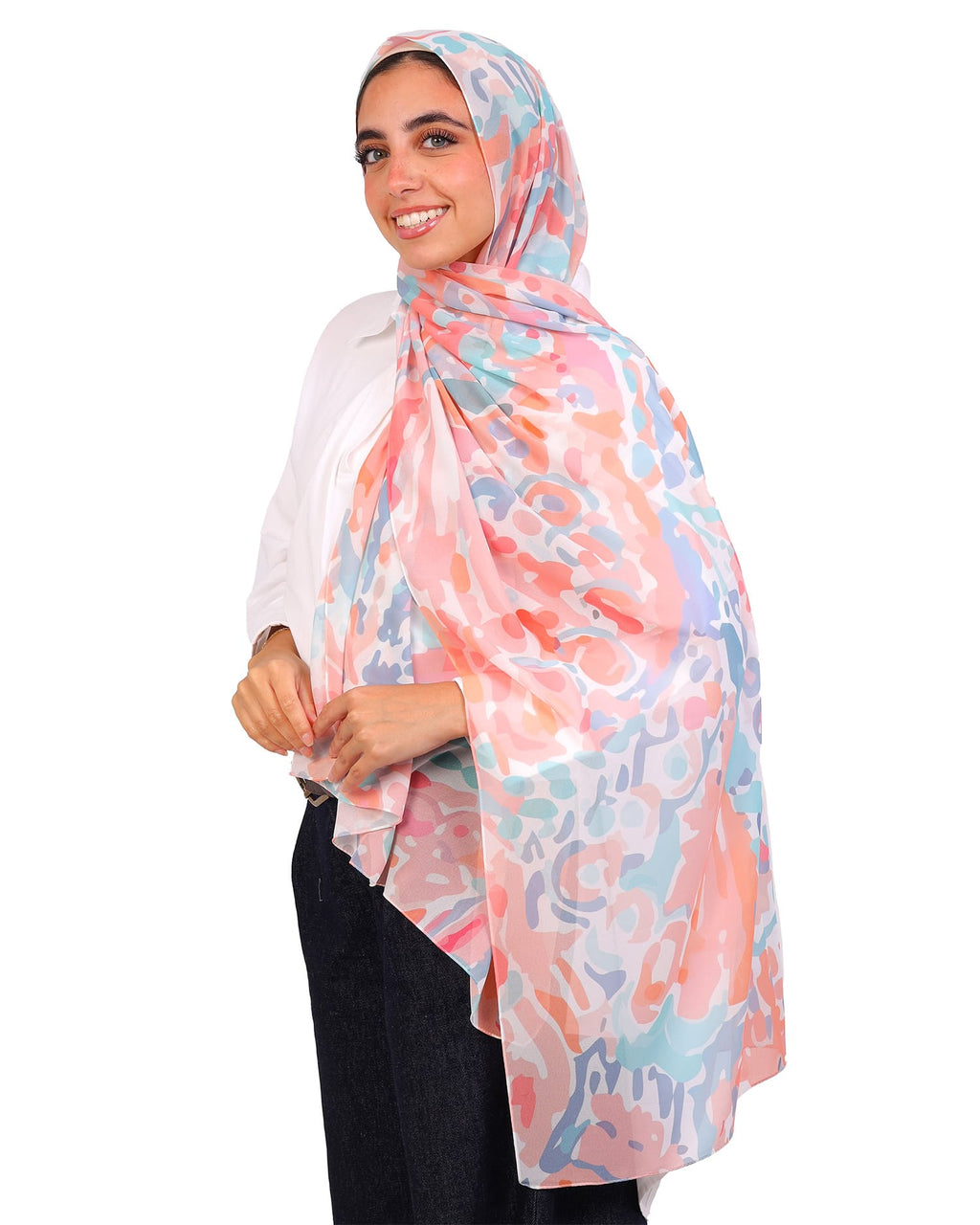 Elmaris | Printed Chiffon Scarf
