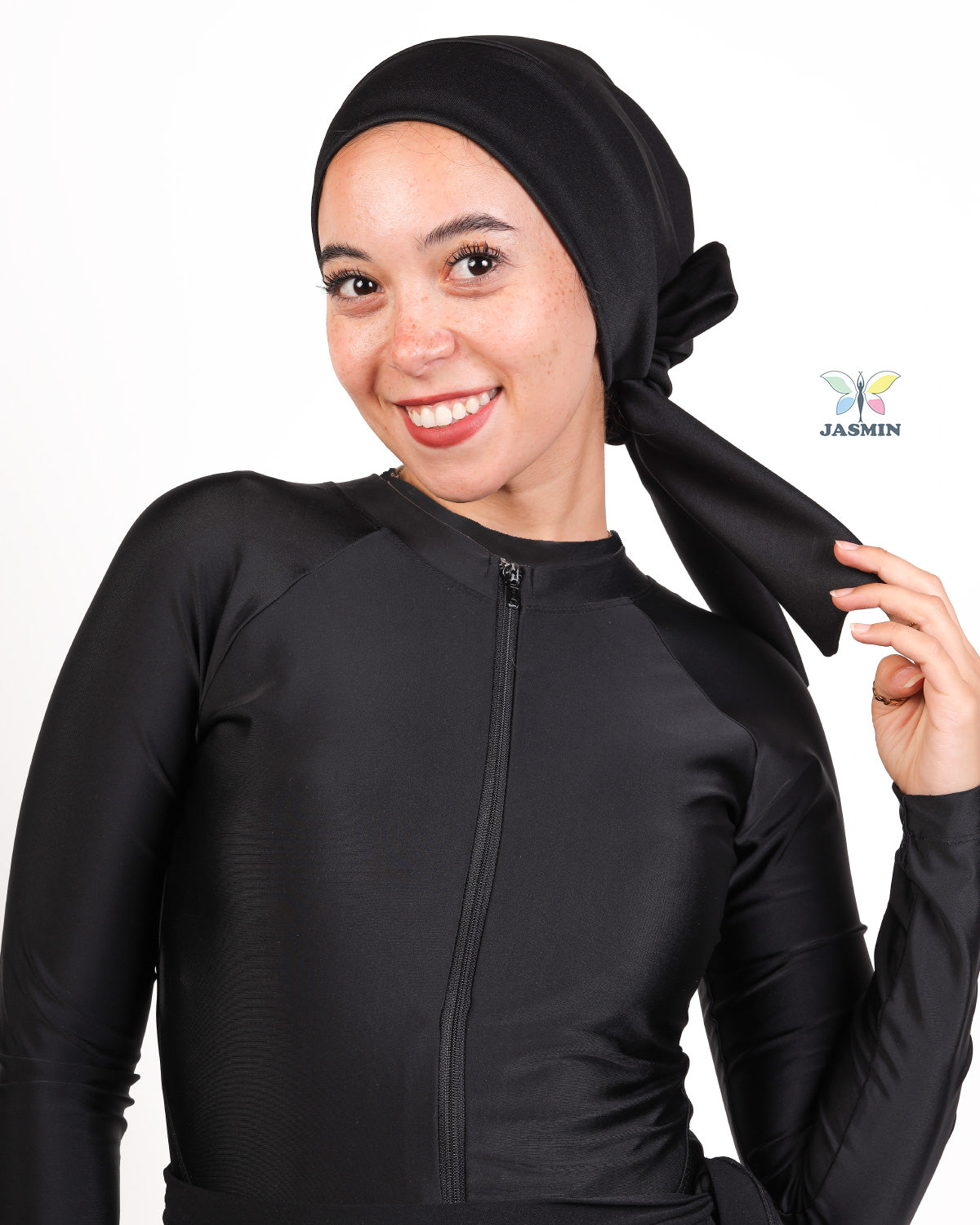 Black Swimming Turban