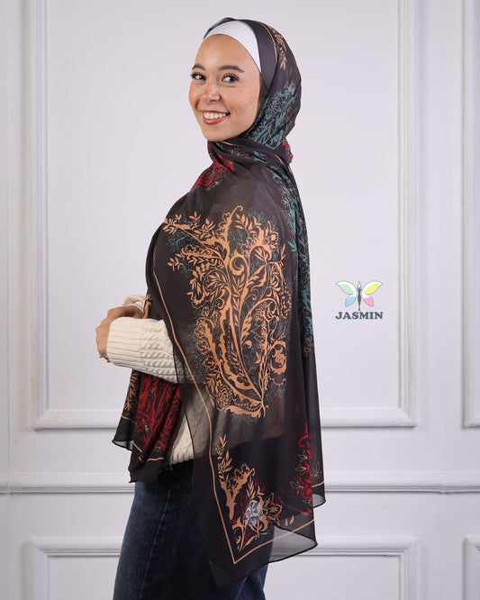 Lunar | Printed Chiffon Scarf