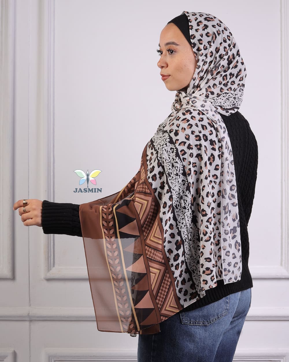 Shimmer | Printed Chiffon Scarf