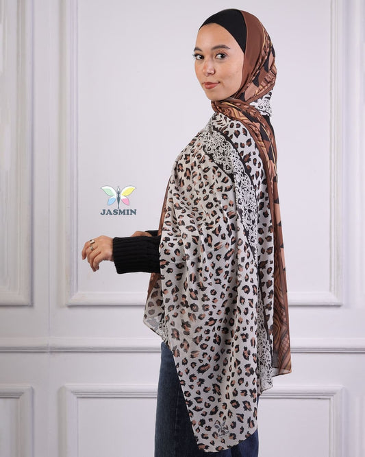 Shimmer | Printed Chiffon Scarf