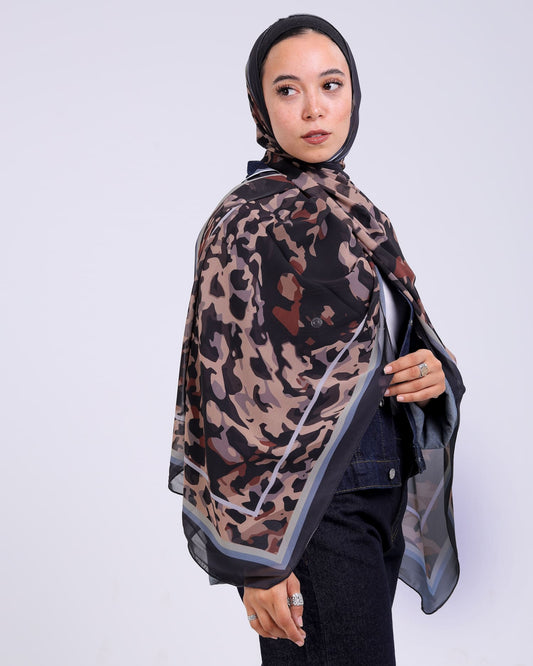 Valena | Printed Chiffon Scarf
