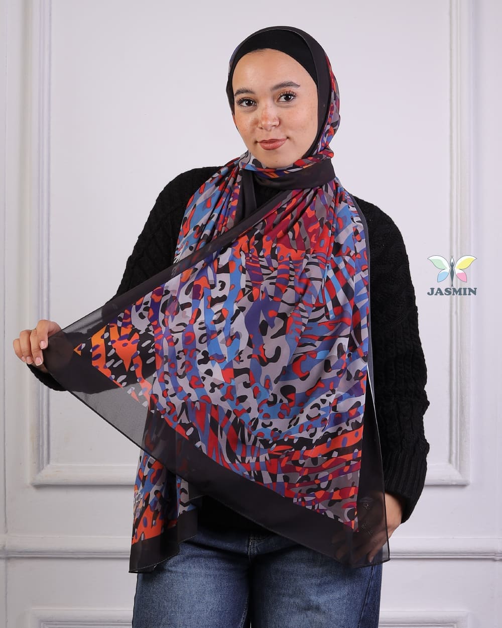 Enigma | Printed Chiffon Scarf