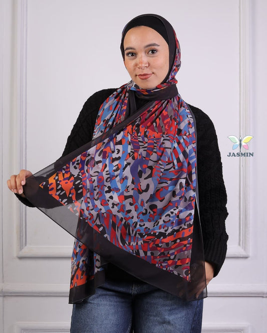 Enigma | Printed Chiffon Scarf
