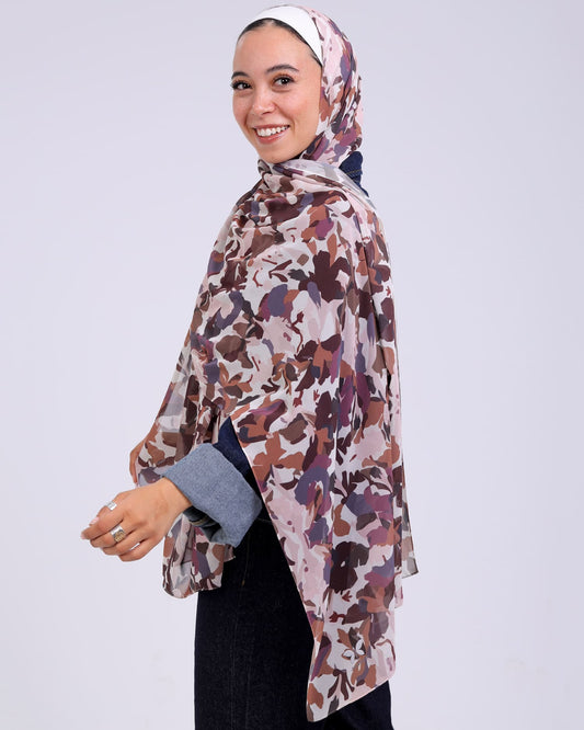 Celina | Printed Chiffon Scarf