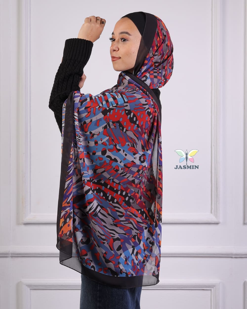 Enigma | Printed Chiffon Scarf
