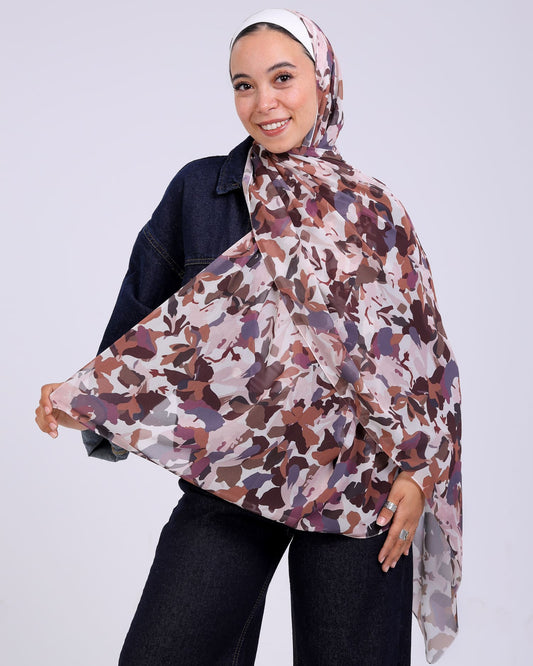 Celina | Printed Chiffon Scarf