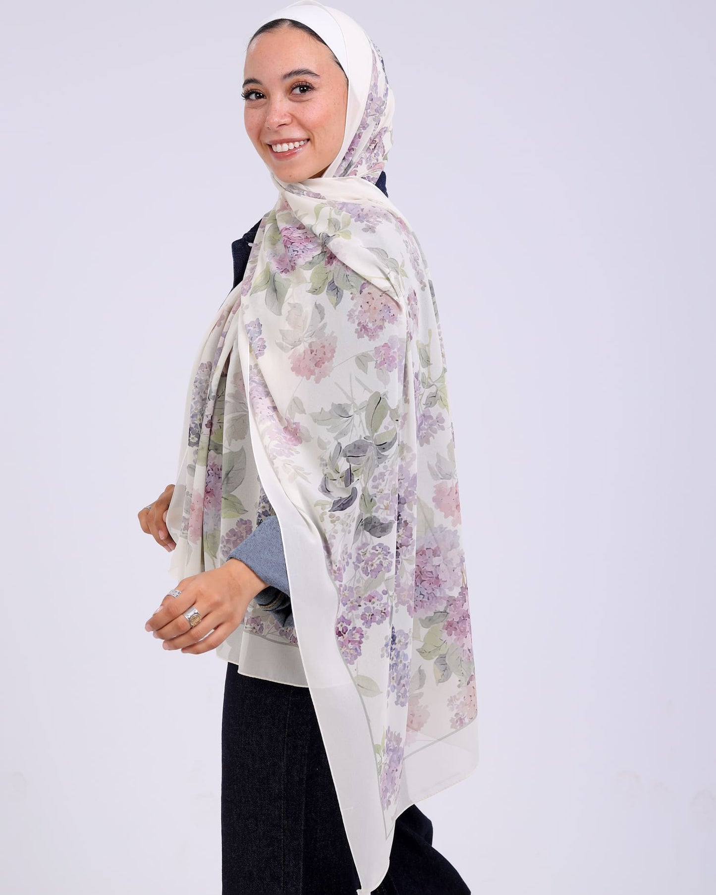 Ariaelle | Printed Chiffon Scarf