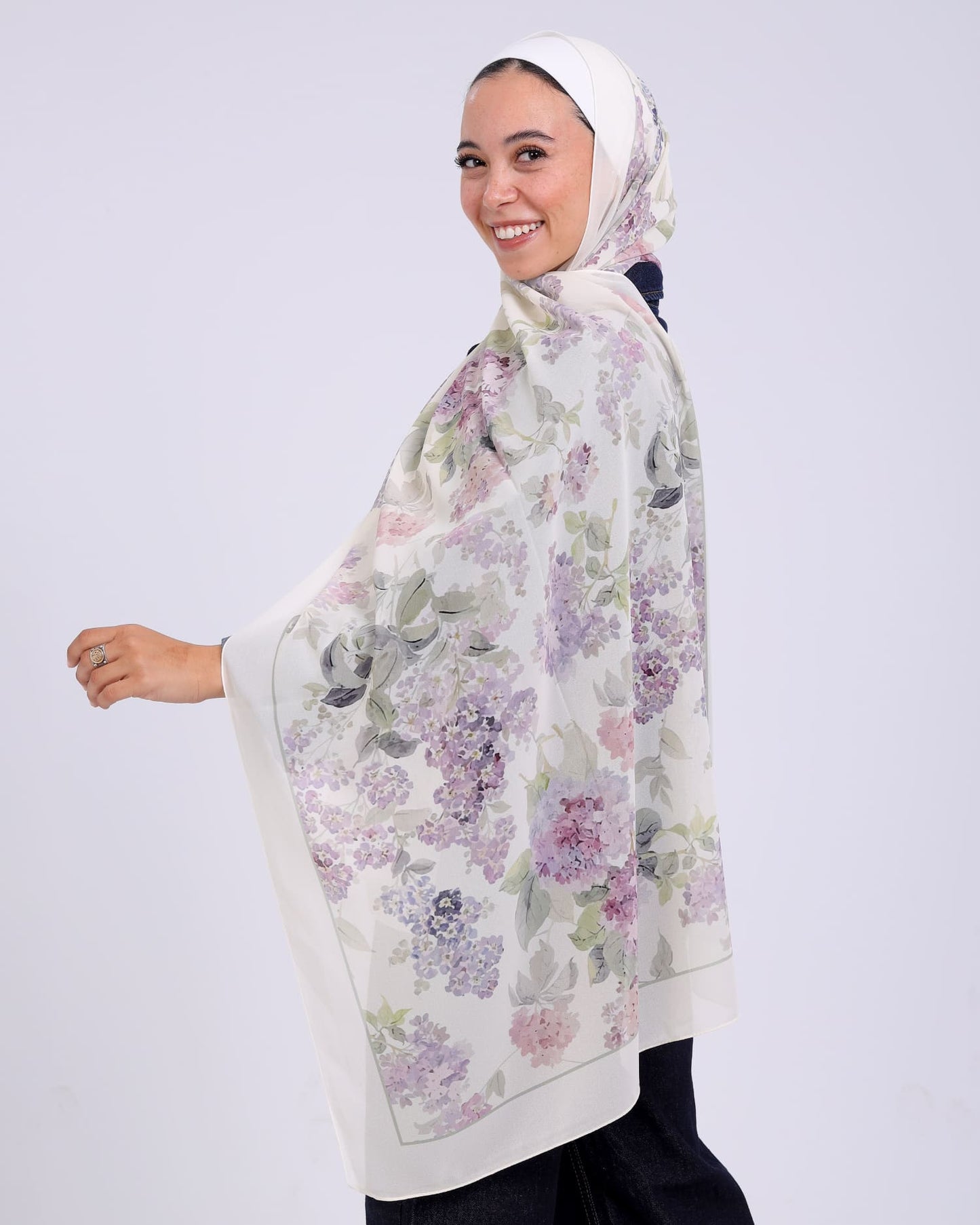 Ariaelle | Printed Chiffon Scarf
