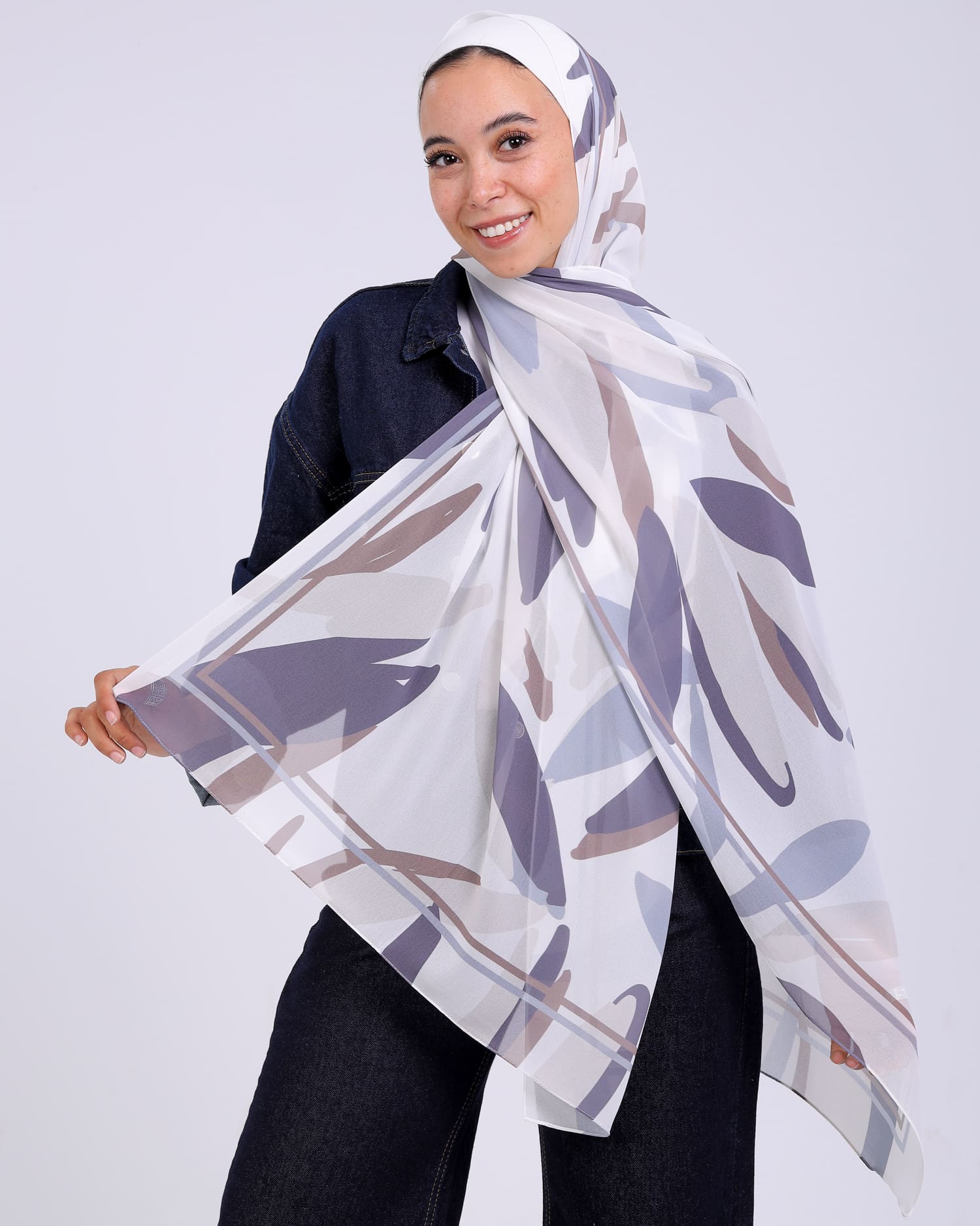 Sellina | Printed Chiffon Scarf