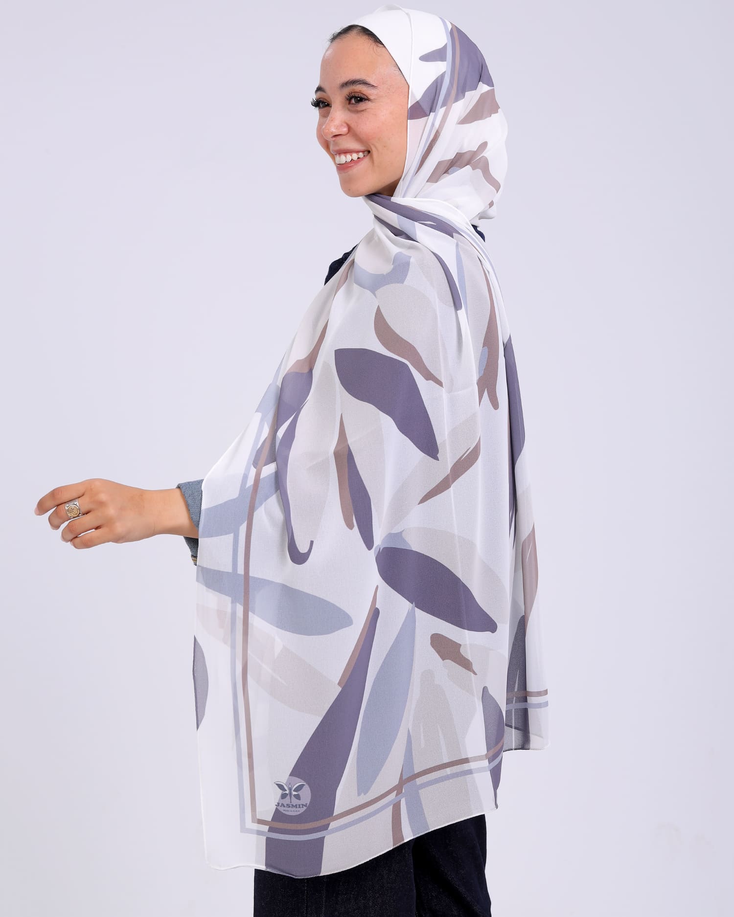 Sellina | Printed Chiffon Scarf