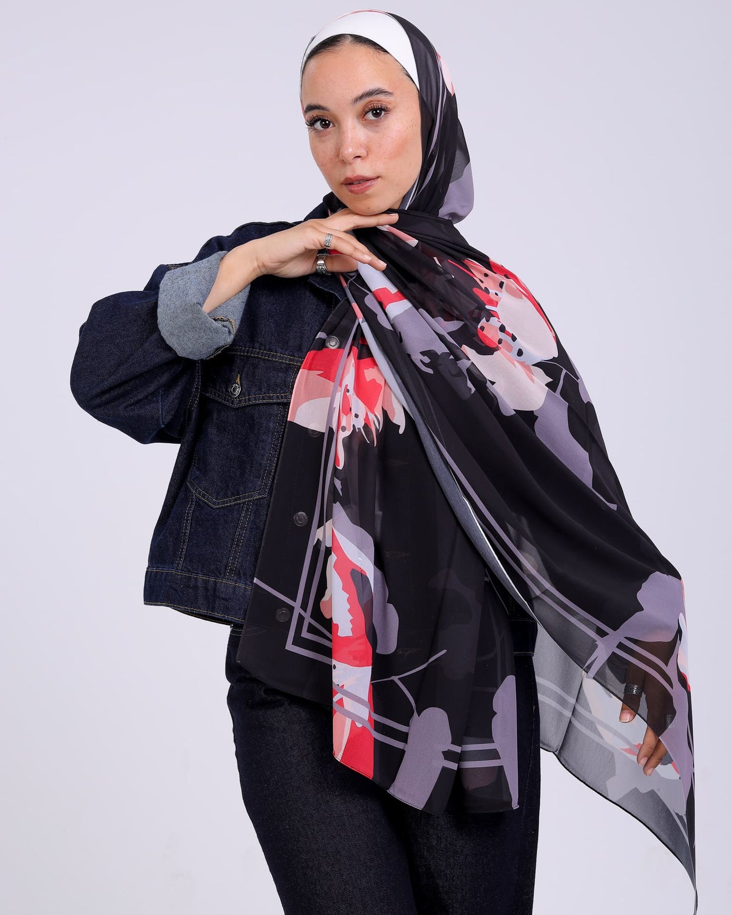 Lunessa | Printed Chiffon Scarf