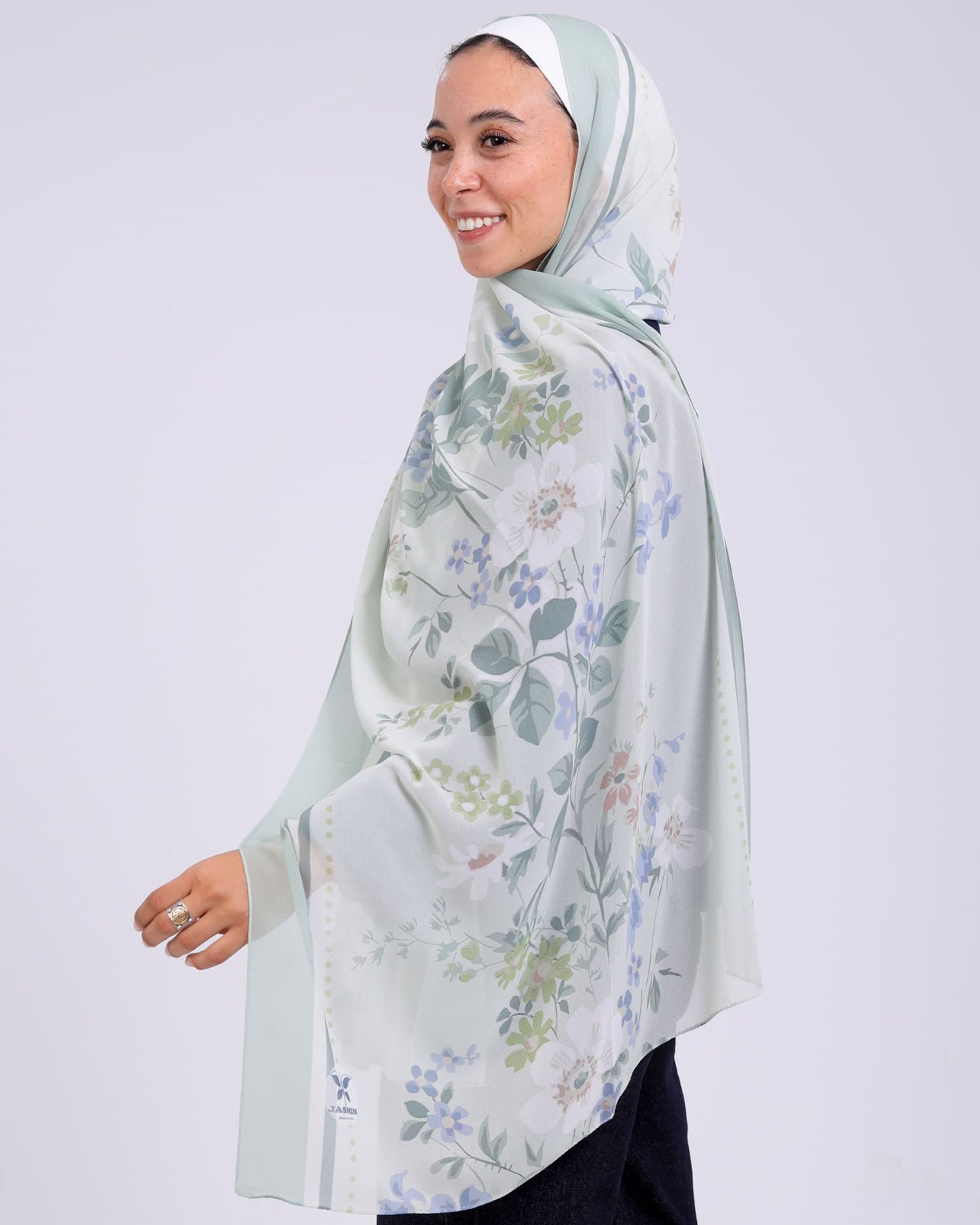 Silvaine | Printed Chiffon Scarf