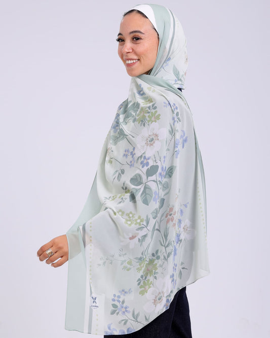 Silvaine | Printed Chiffon Scarf