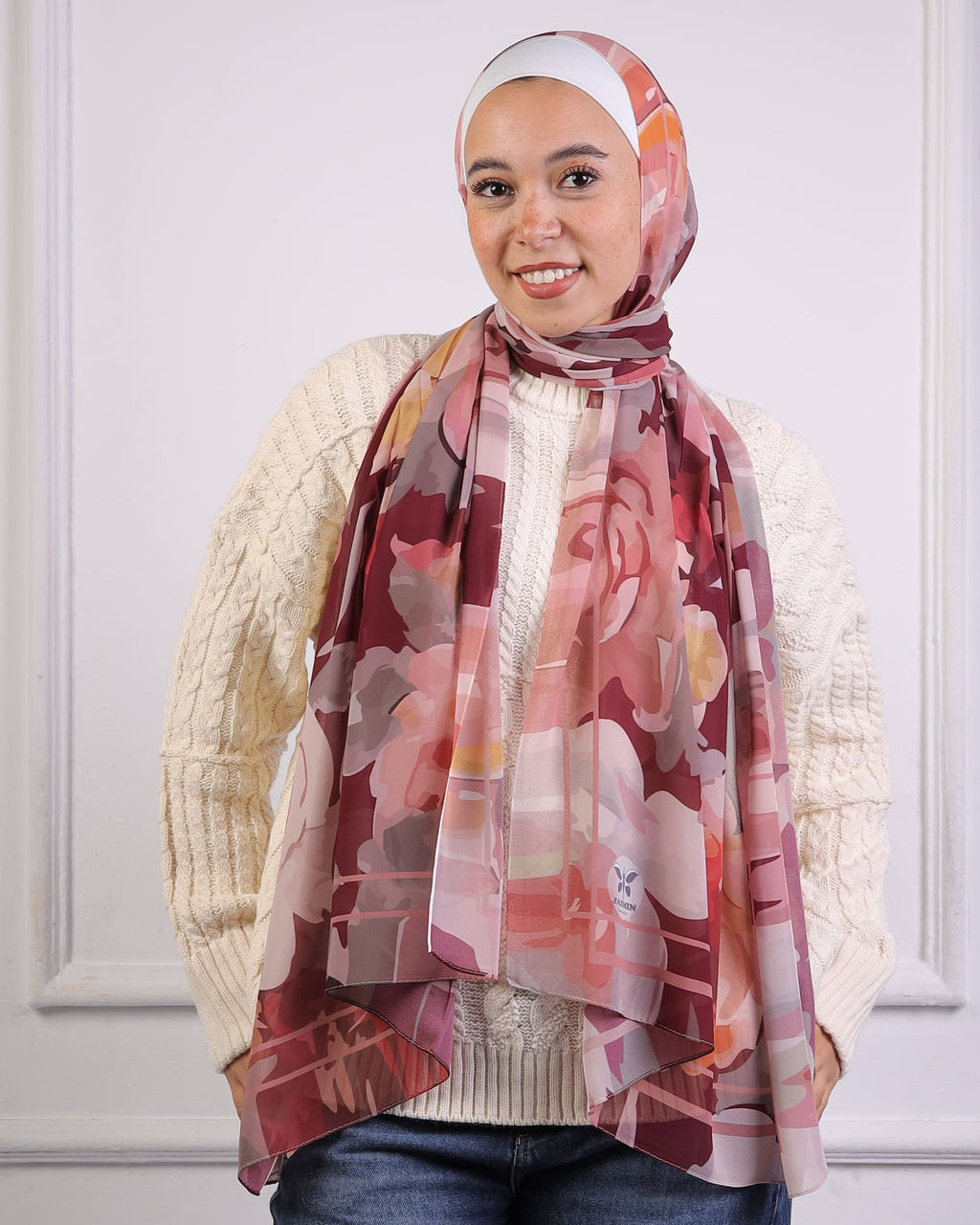 Jasmina | Printed Chiffon Scarf