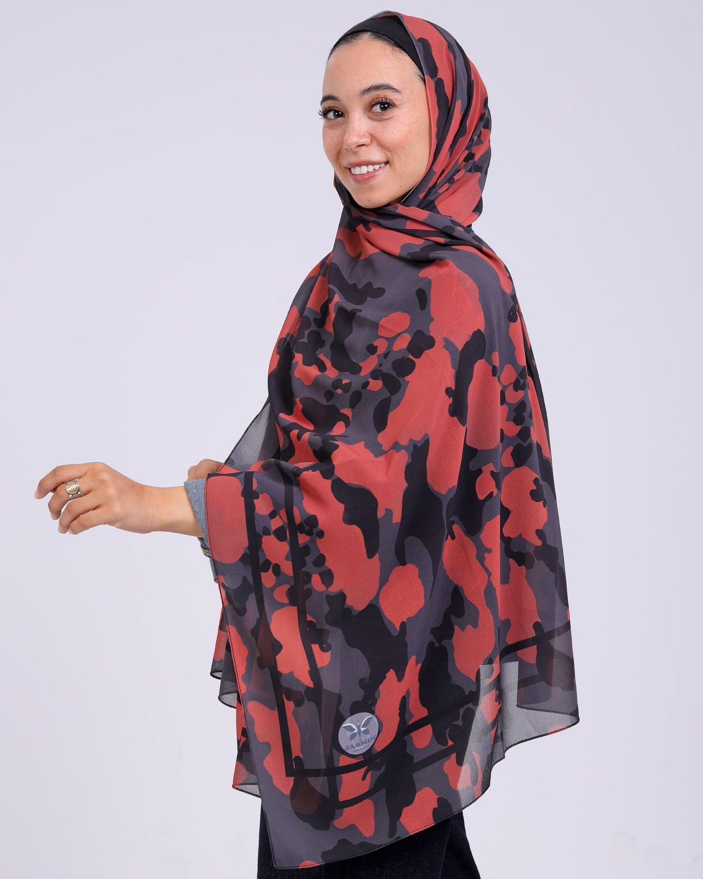 Serafina | Printed Chiffon Scarf