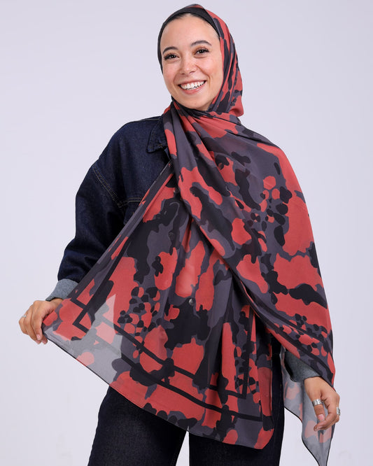 Serafina | Printed Chiffon Scarf