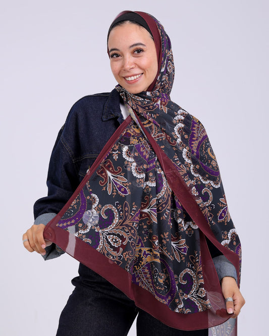 Iridia | Printed Chiffon Scarf