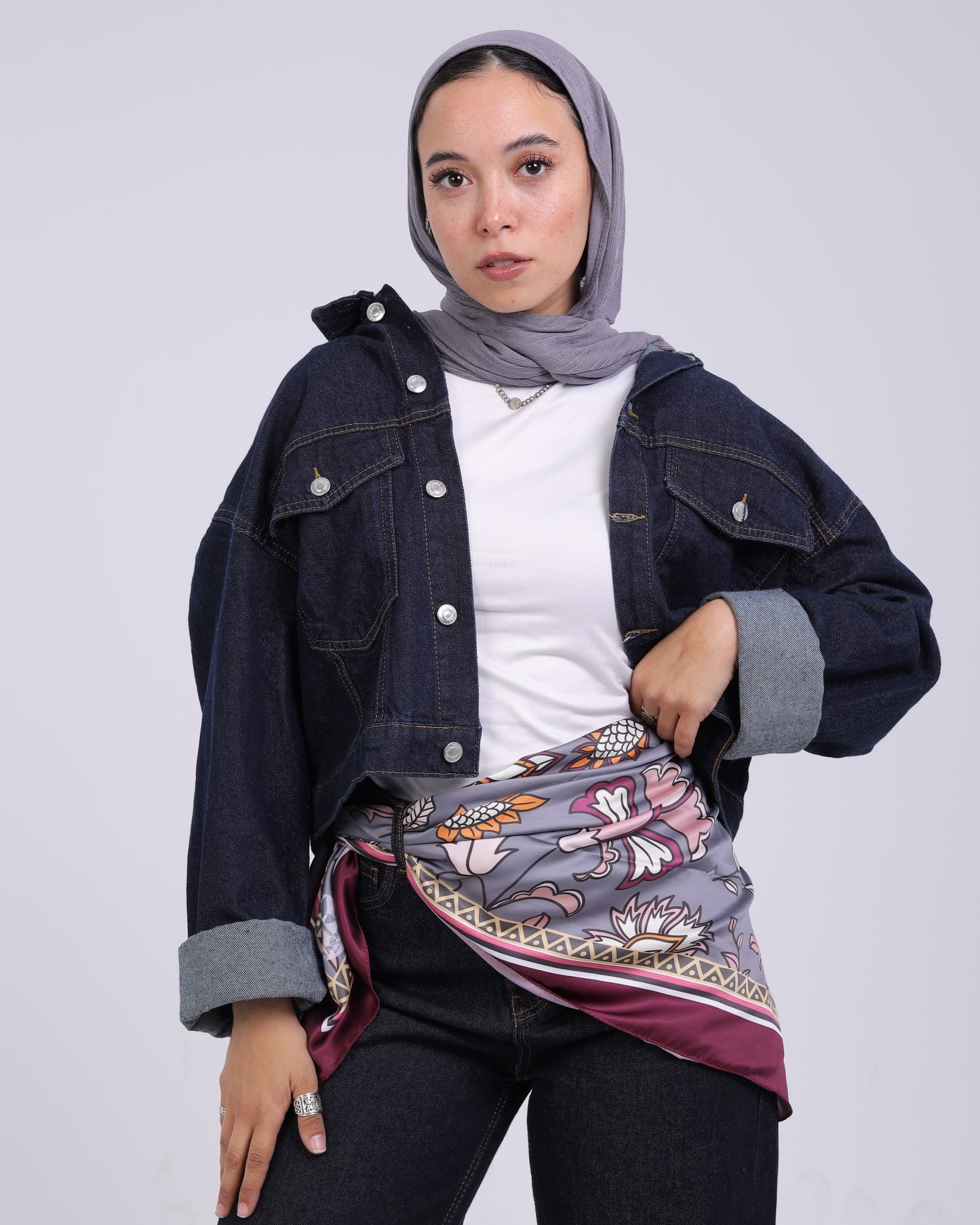 Premium Satin Square Scarf