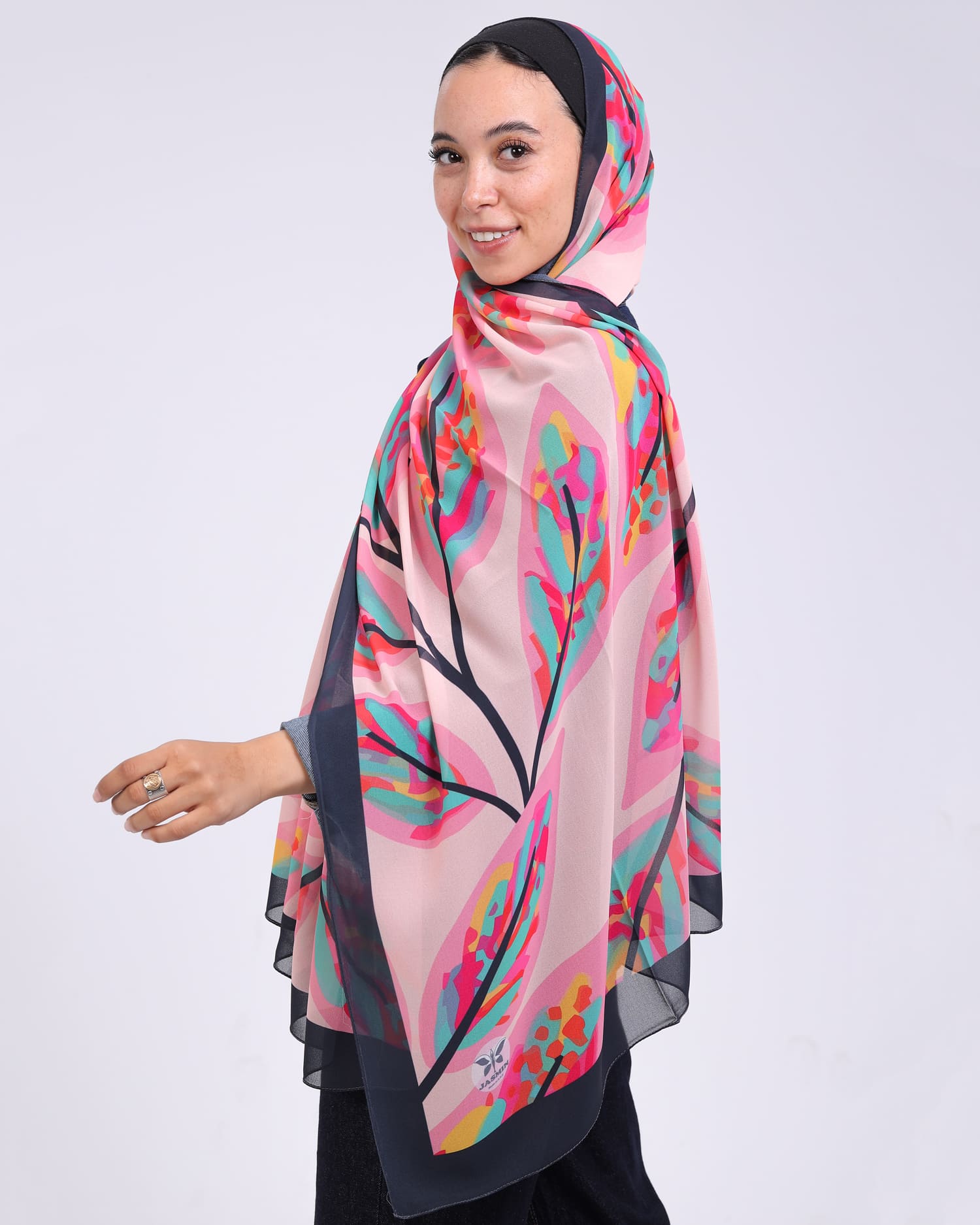 Elvara | Printed Chiffon Scarf