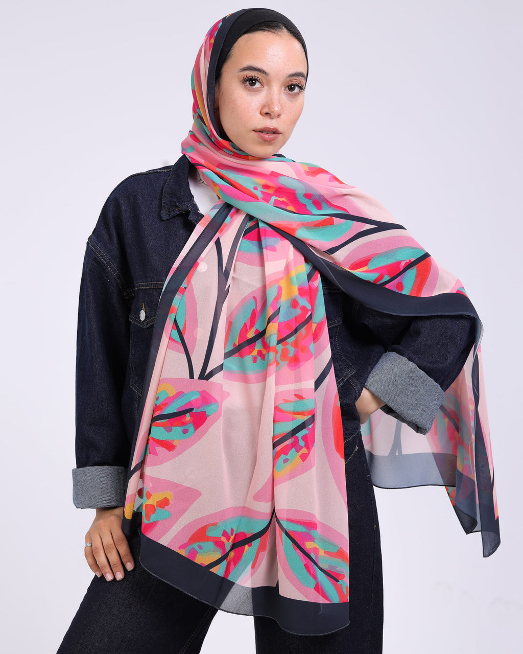 Elvara | Printed Chiffon Scarf