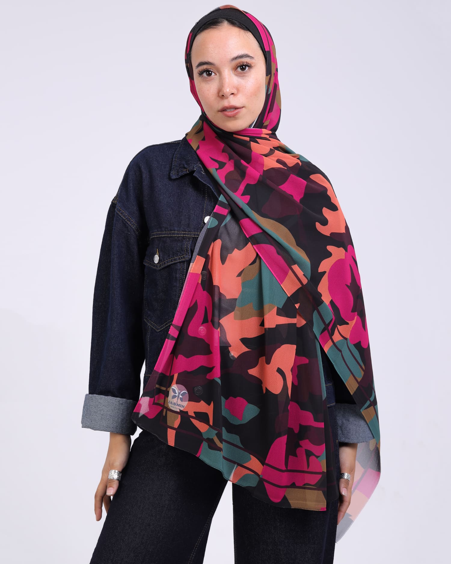 Sylvera | Printed Chiffon Scarf