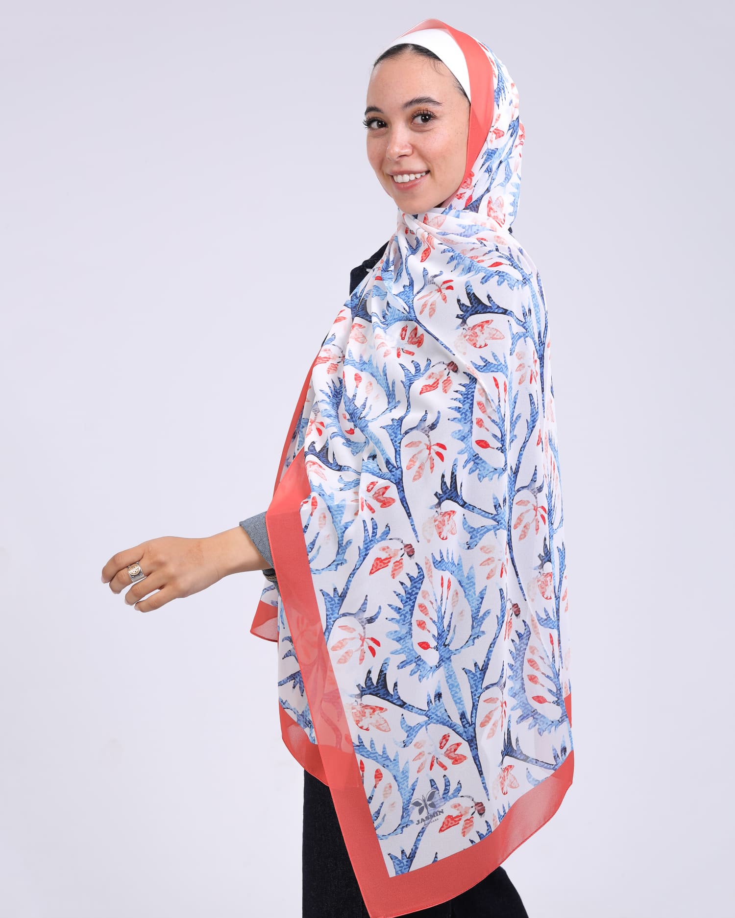 Althea | Printed Chiffon Scarf