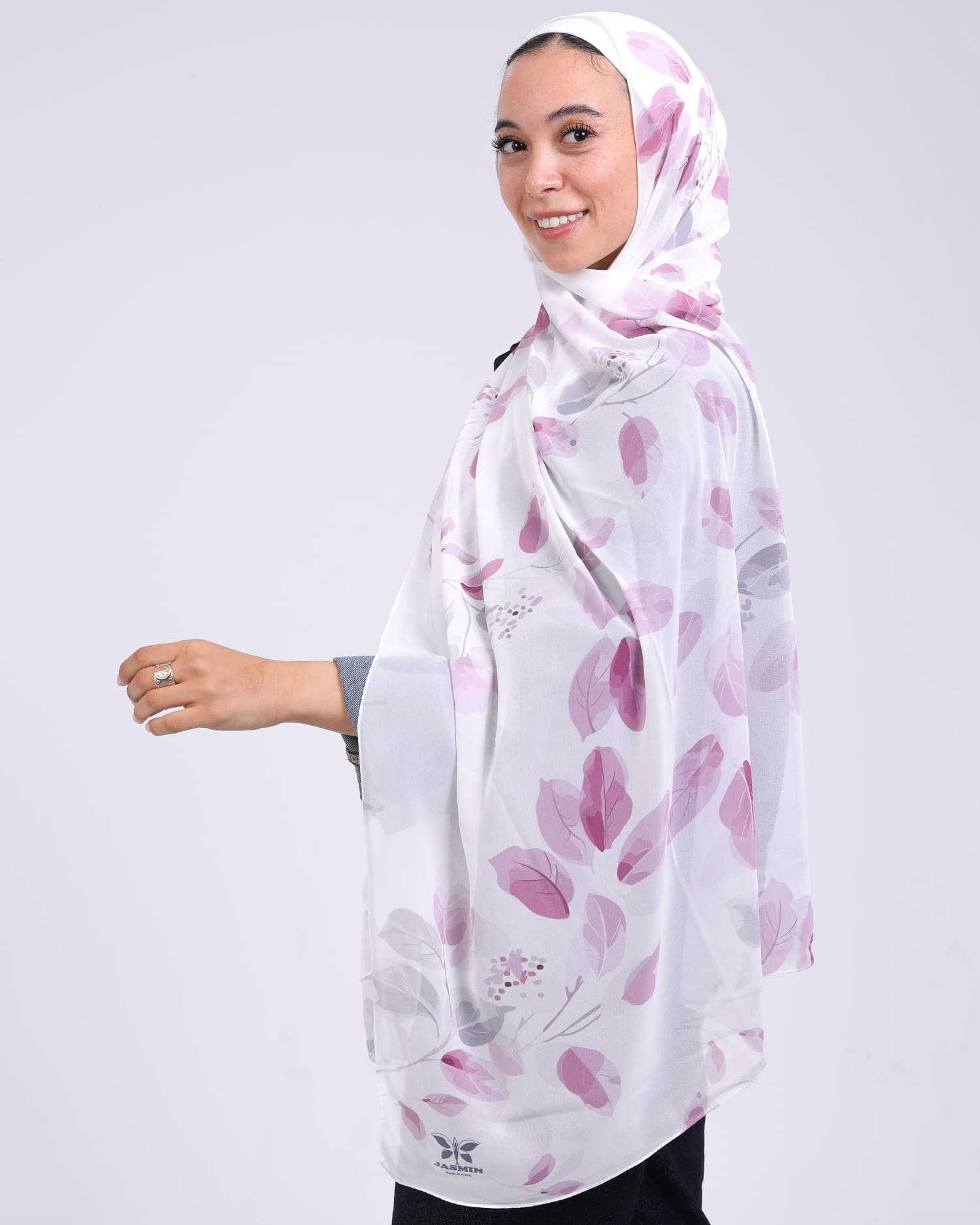 Nerissa | Printed Chiffon Scarf