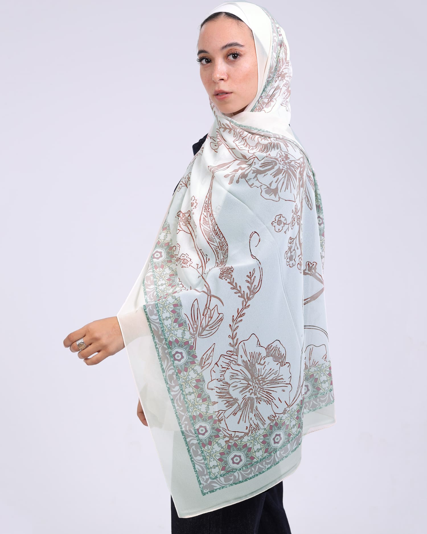 Elowen | Printed Chiffon Scarf