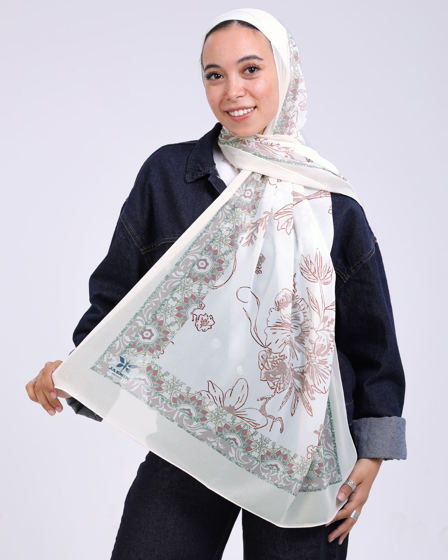Elowen | Printed Chiffon Scarf