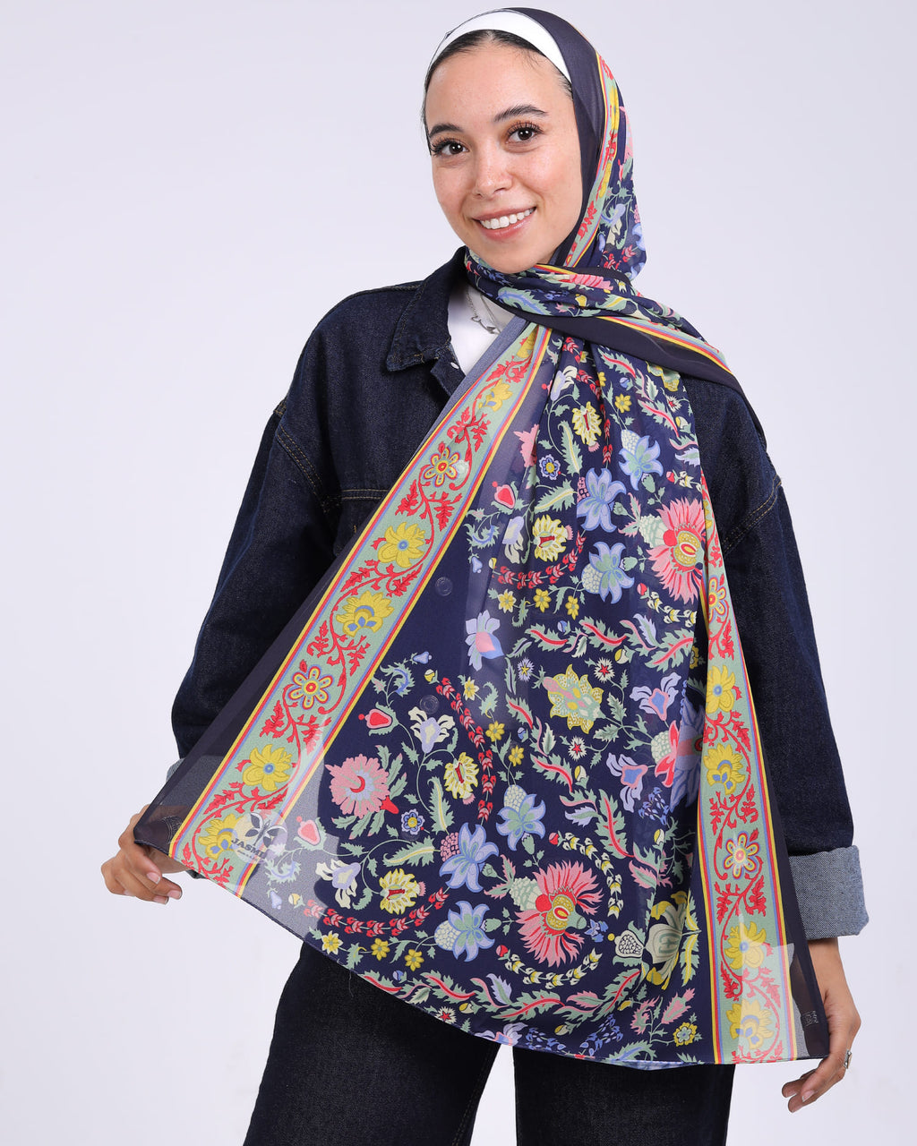 Luneth | Printed Chiffon Scarf