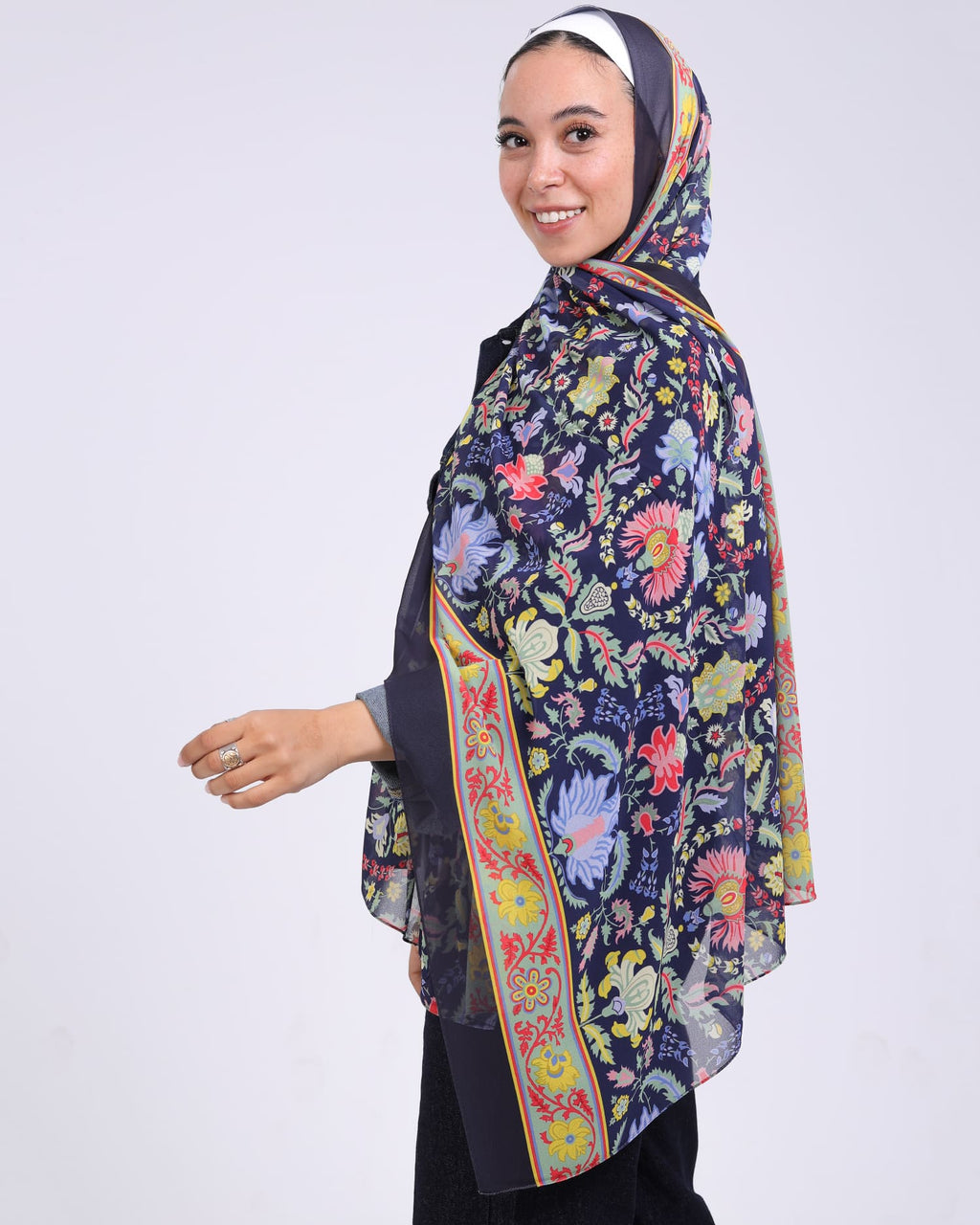 Luneth | Printed Chiffon Scarf