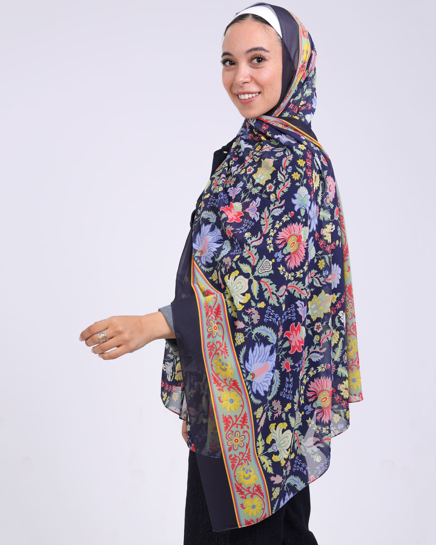 Luneth | Printed Chiffon Scarf