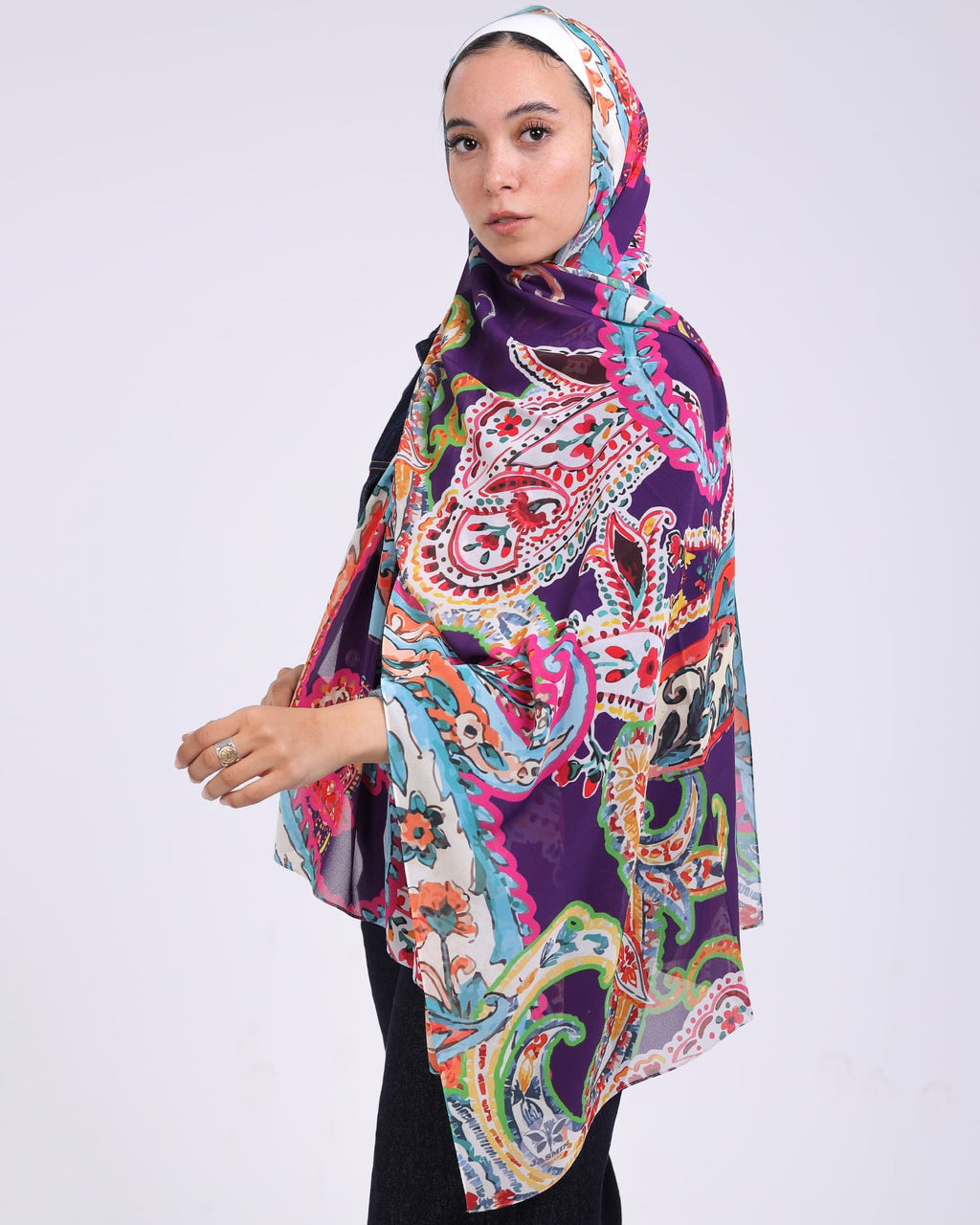 Azalea | Printed Chiffon Scarf