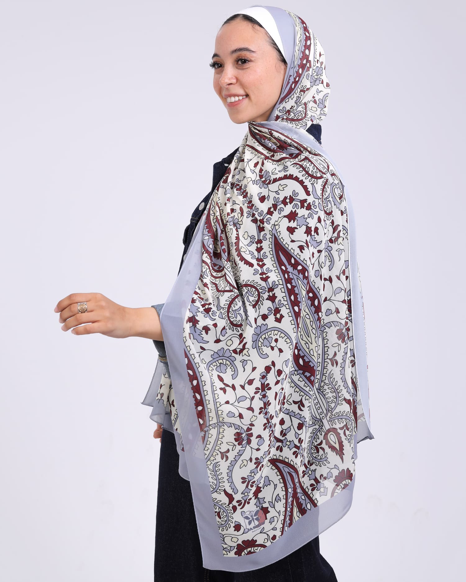 Calista | Printed Chiffon Scarf