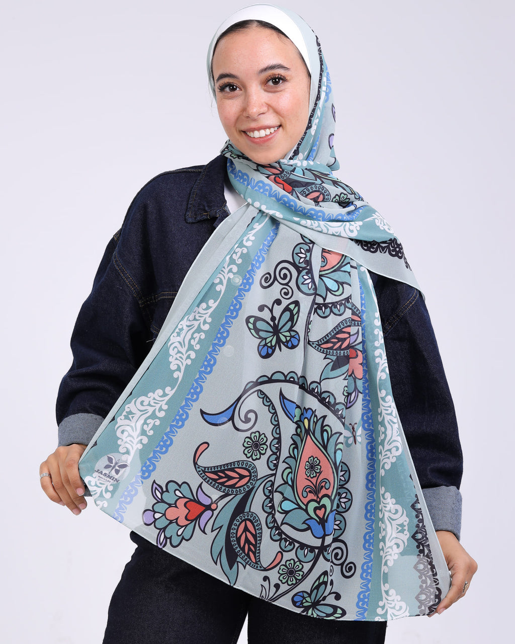 Ismeria | Printed Chiffon Scarf