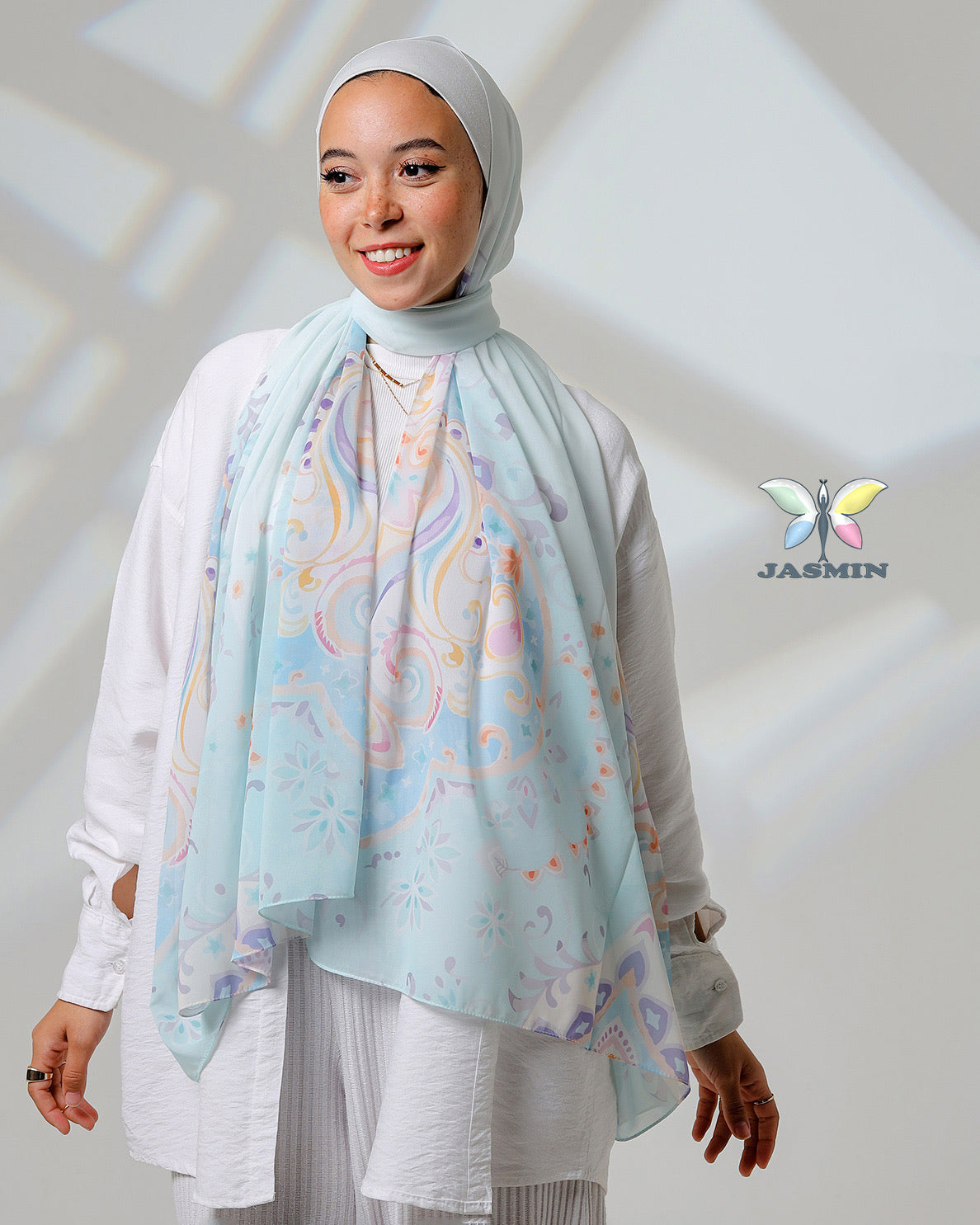 Lunalux | Printed Chiffon Scarf