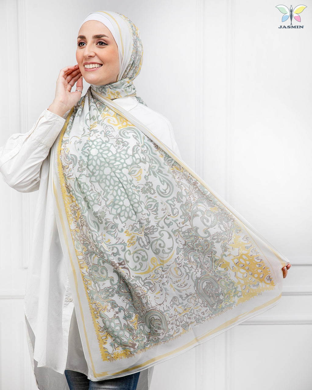 Tivara | Printed Chiffon Scarf