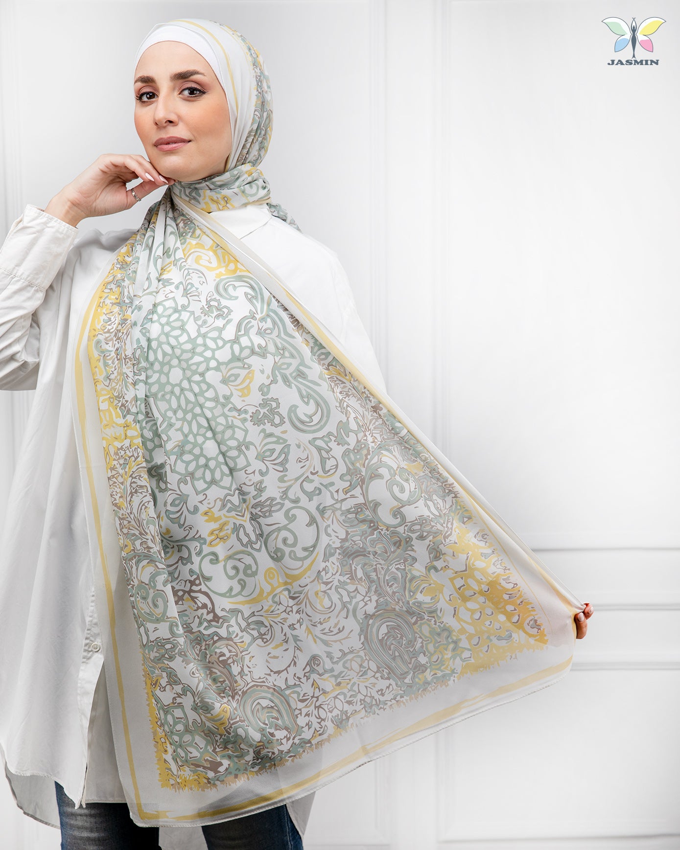 Tivara | Printed Chiffon Scarf