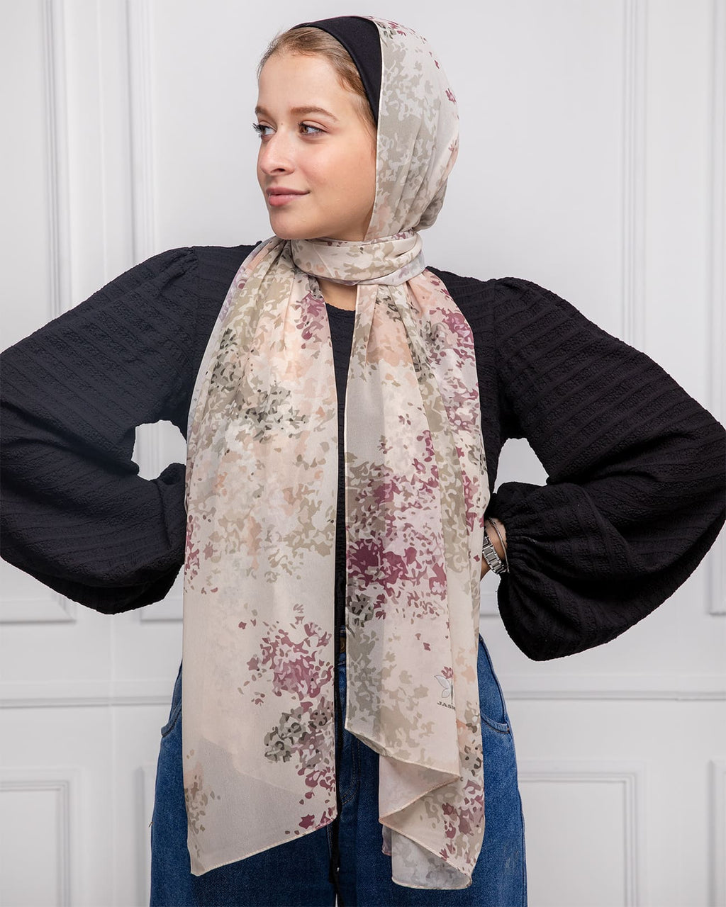 Eden | Printed Chiffon Scarf